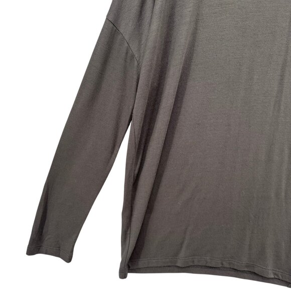 Athleta Cloudlight Relaxed Asym Top Womens Grey Long Sleeve Oversized Size XS - Picture 9 of 9
